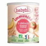 Babybio 5 Cereales Fruits 220 g – Céréales Bébé Biologiques aux Fruits Gourmands