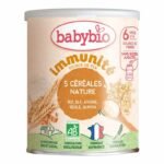 Babybio 5 Cereales Nature avec Riz et Ble 220 g – Cereales Bébé Bio Complètes