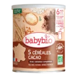 Babybio 5 Céréales Cacao avec Quinoa 220G