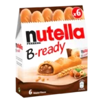 Nutella B-Ready – Gaufrettes Fourrées à la Crème de Noisettes et Cacao – 132 g (6 pièces)