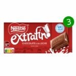 Nestlé Extrafino Chocolat Au Lait 3×125g