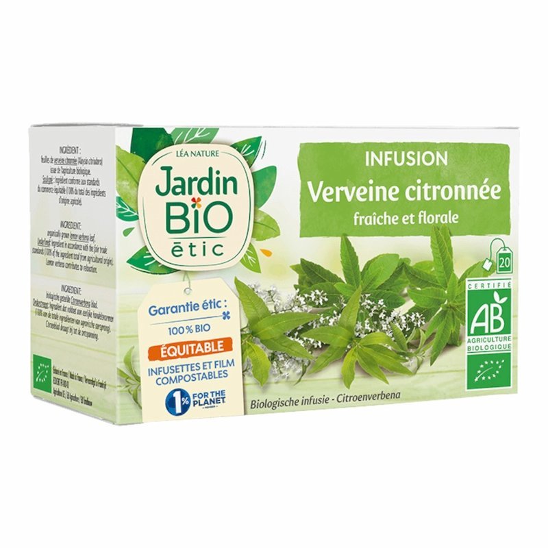 2025/02/1000694621.jpg Jardin Bio Infusion Verveine Citronnée Menthe - 20 Sachets – Image 1