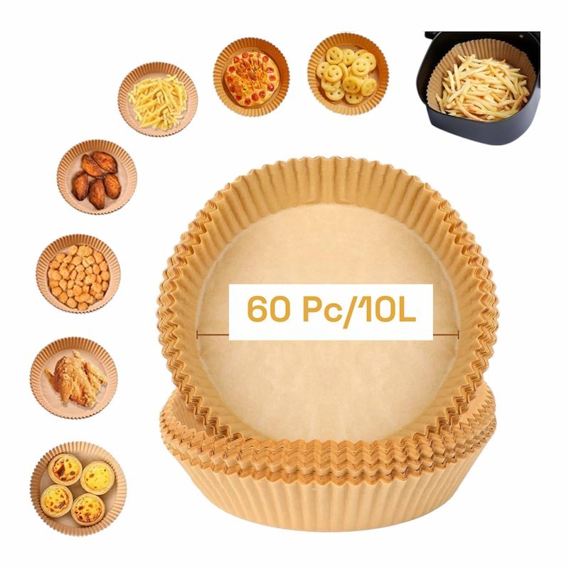 2025/02/1000701104.jpg Feuilles de cuisson pour friteuse Air Fryer 60 pièce 10L – Image 1