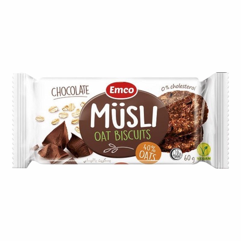 2025/02/1000711928.jpg Emco Muesli Oat Biscuits Chocolat 60g – Image 1