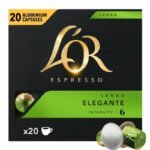 LOr Espresso Élégant Café en Capsules x20 – Intensité 6