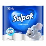 Papier Hygiénique 3 Plis Selpak – Pack de 32 Rouleaux