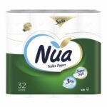 Papier Hygiénique 3 Plis Nua – Pack de 32 Rouleaux