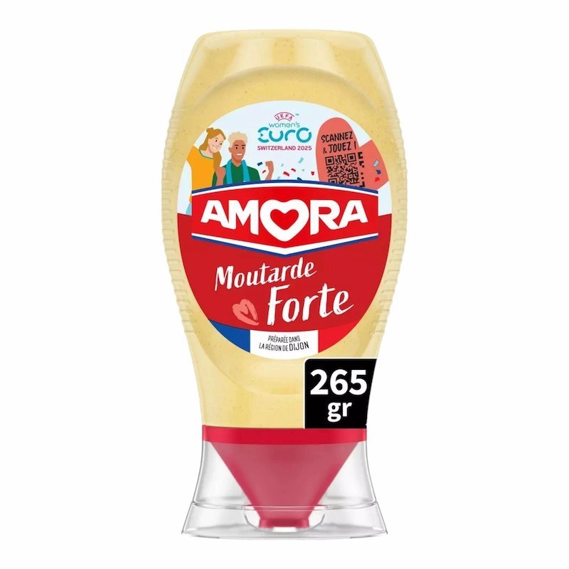 2025/04/1000800527.jpg Moutarde forte souple Amora 265 g – Image 1