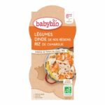 Babybio Bols Légumes Dinde Riz Bio 2x200g – Repas bio dès 8 mois