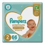 Pampers Premium – Couches Bébé Taille 2 (3-8 kg) – Pack de 66
