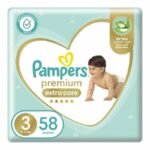 Pampers Premium – Couches Bébé Taille 3 (6-10 kg) – Pack de 58