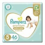 Pampers Premium – Couches Bébé Taille 5 (11-25 kg) – Pack de 46