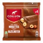Tablette de Chocolat au Lait Noisettes Entières CÔTE D’OR 4×45 g
