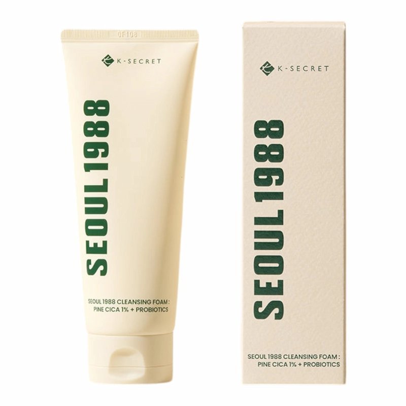 2025/06/1000866720.jpg KSECRET, Mousse Nettoyante SEOUL 1988 – Pine Cica 1% + Probiotics – 150 ml – Nettoyage Doux & Réparateur – Image 1