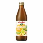 Voelkel Kombucha Citron Vert & Gingembre – Boisson Fermentée Bio – 33 cl