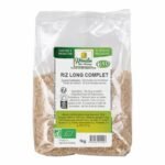 Riz Long Complet Bio 1kg – Riz Brun Naturel et Riche en Fibres