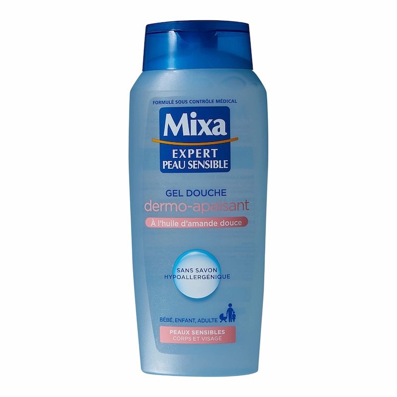 2025/07/1000915618.jpg Mixa Gel Douche Dermo-Apaisant à l’Huile d’Amande Douce – 400 ml – Image 1