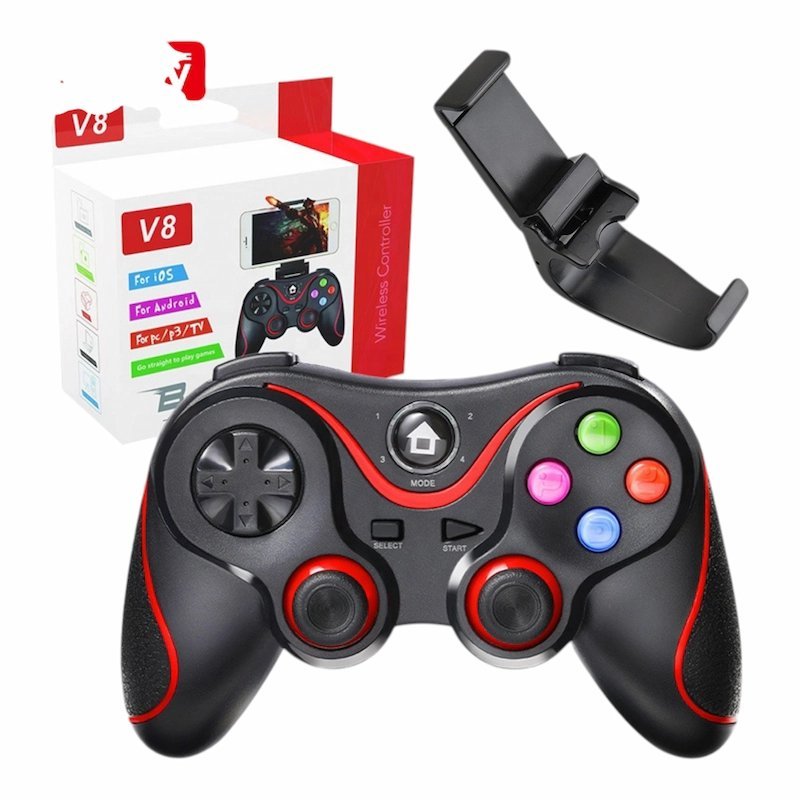 2025/08/1000947474.jpg V8 Manette de Jeu Sans Fil Bluetooth – Compatible Android TV, Box, Tablette et PC – Image 1