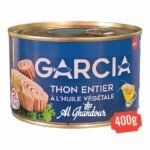 Thon Entier Garcia à l’huile végétale 400 g – Goût savoureux et riche en protéines