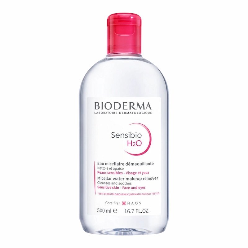 2025/09/1000993240.jpg Bioderma Sensibio H2O Eau Micellaire Demaquillante 500ml | Nettoyant Doux et Apaisant pour Peaux Sensibles – Image 1