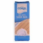 Coral Wafer Sabor Nata – Gaufrettes croustillantes fourrées à la crème de nata, paquet 330 g