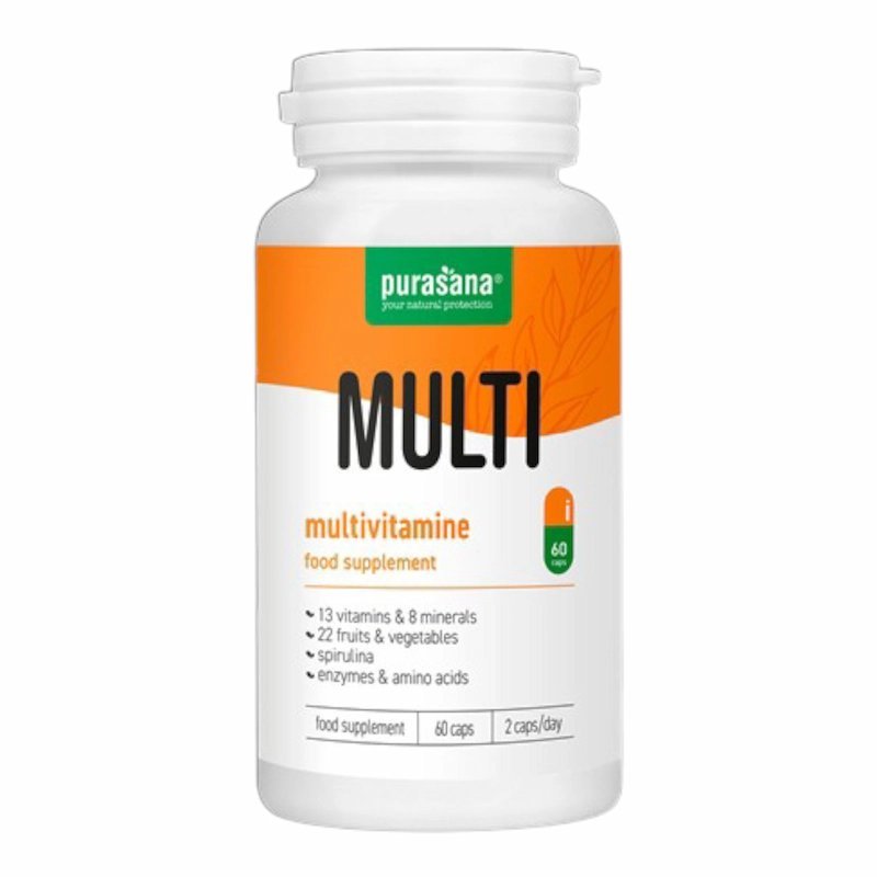 2025/09/1001016131.jpg Purasana Multivitamine – 60 Capsules Complement Alimentaire Vitalité & Immunité – Image 1
