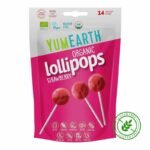 Yum Earth 14 Sucettes Pops Fraise  87 g – Bonbons Naturels et Sans Gluten