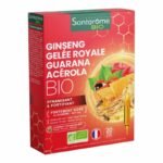 Santarome Bio Ginseng Gelee Royale Guarana Acerola – 20 Ampoules 10 ml Énergie & Immunité