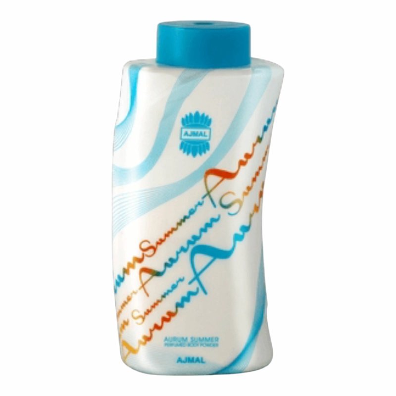 2025/10/1001050169.jpg Ajmal Aurum Summer Body Powder – 100 g | Poudre Corporelle Parfumée Rafraîchissante & Estivale – Image 1