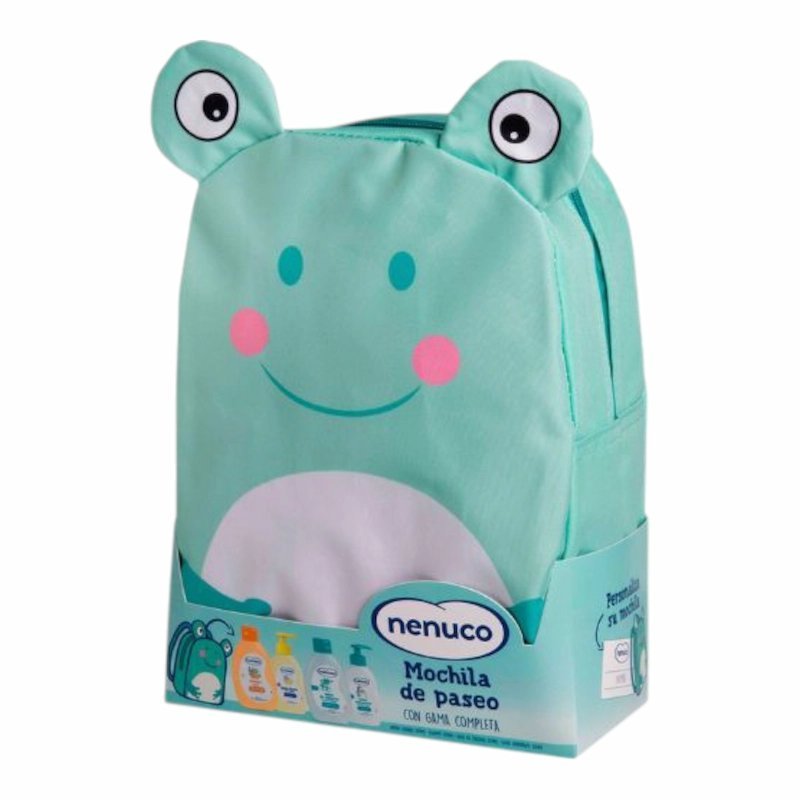 2025/10/1001055386.jpg Coffret Bain Bebe Nenuco Mochila Ranita Lote Frog – Set de 4 Pièces – Image 1