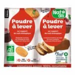 Natali Poudre a lever Bio sans Gluten et sans Phosphate 2 sachets 7 g – Levure Naturelle pour Pâtisserie