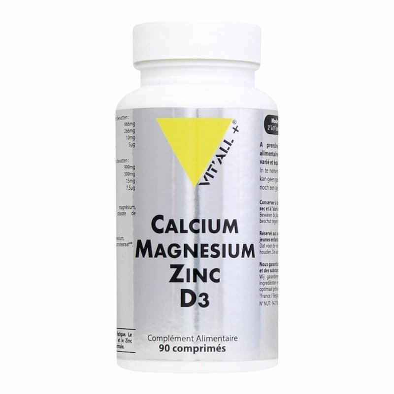 2025/10/1001089912.jpg VITALL+ Zinc Calcium Magnesium D3 – 90 Comprimes – Image 1