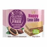 Happy Lea Life Gaufrettes Cacao Sans Gluten & Sans Lactose – Gaufrettes Sans Sucres 95 g