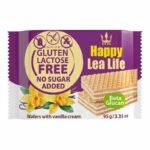 Happy Lea Life Gaufrettes Vanille Sans Gluten & Sans Lactose – Gaufrettes Sans Sucres 95 g