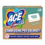 ACE Gentile javel Maxi Tabs – 18 Pastilles Multi Usages Douces pour Surfaces et Machines à Laver