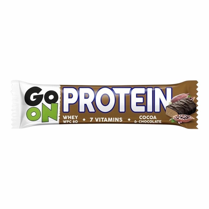 2025/11/1001123130.jpg Go On Proteine Cacao – Barre Énergétique Riche en Protéines – 50 g – Image 1