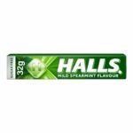 Halls Bonbons Spearmint Sans Sucre 32 g – Bonbons Menthe Douce Rafraichissante
