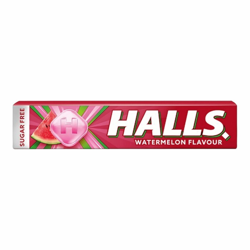 2026/01/1001232734.jpg Halls Bonbons Pasteque Sans Sucre 32 g – Bonbons Rafraichissants Sans Sucre – Image 1