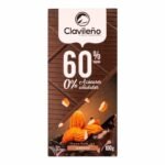 El Clavileno Chocolat Noir Extra fin 60 % Cacao aux Amandes Sans Sucres Ajoutés 100 g – Chocolat Sante