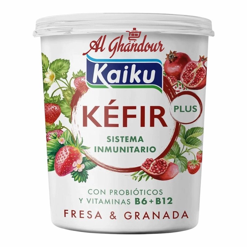2026/01/1001235187.jpg Kaiku Kefir Fraise et Grenade 350 g – Yaourt Fermente Probiotique – Image 1