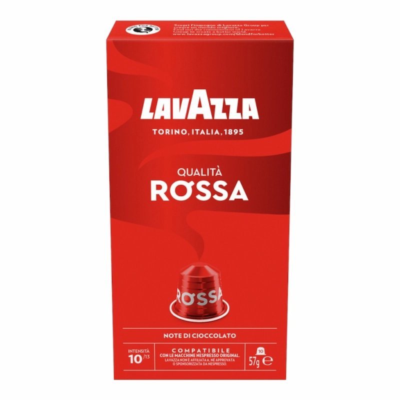 2026/01/1001257933.jpg Lavazza Cafe Espresso Qualita Rossa Intensite 10 – Boite de 10 Capsules – Espresso Italien Puissant – Image 1