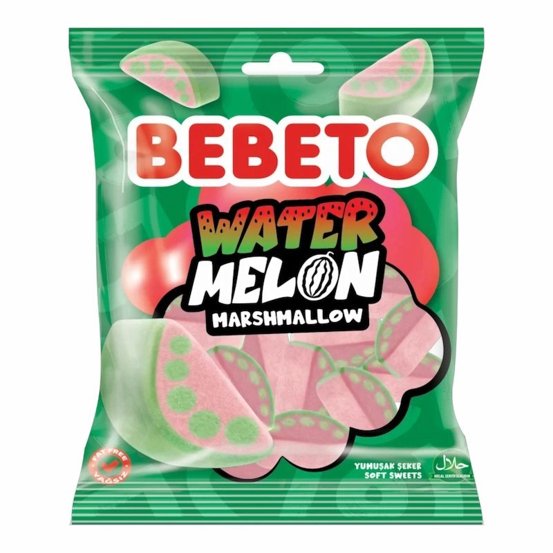 2026/01/1001259658.jpg Bebeto Marshmallow Watermelon 60 g – Guimauves Saveur Pasteque – Image 1