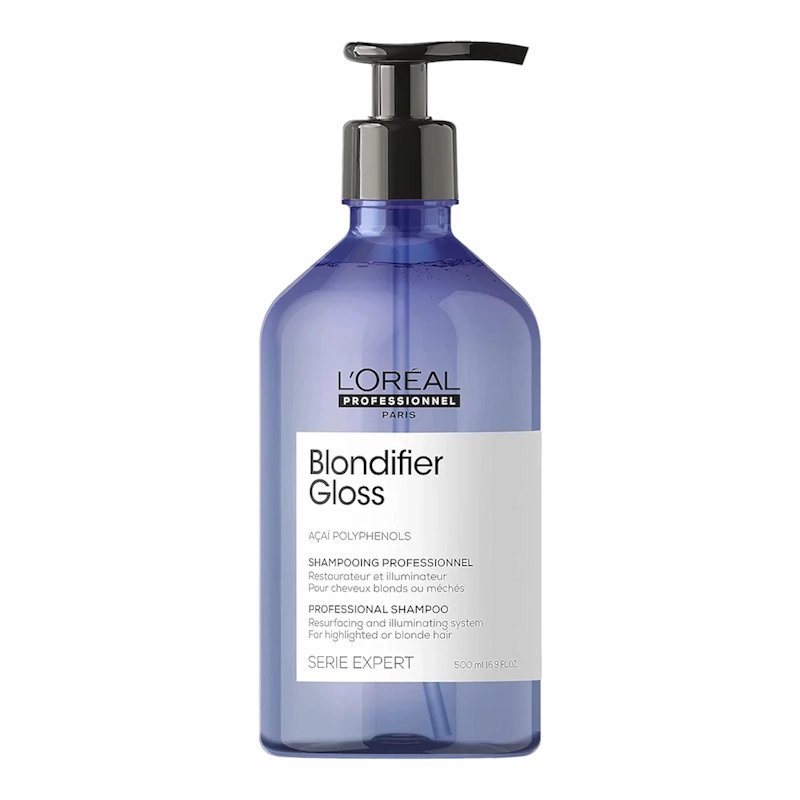 2026/01/1001263748.jpg LOreal Professionnel Serie Expert Blondifier Gloss Shampooing 500 ml – Soin Eclat Cheveux Blonds – Image 1