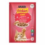 Purina Friskies Chicken in Gravy – Nourriture Humide Junior pour Chaton en Sachet 85 g