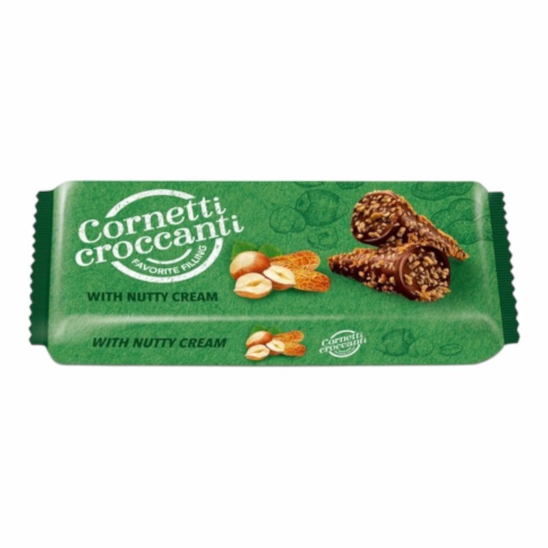 2026/02/1001271797.jpg Cornetti Croccante Gaufrettes Croustillantes a la Creme Saveur Noisette 112 g – Snack Gourmand et Croquant – Image 1