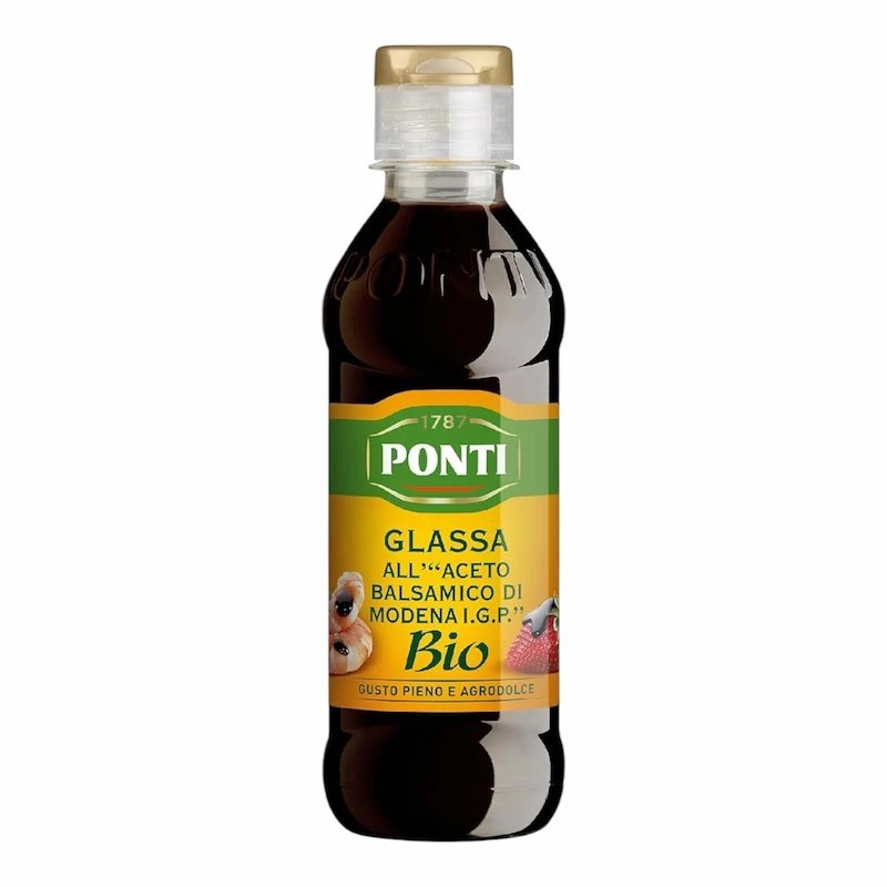 2026/02/1001280049.jpg Ponti Organic Glaze avec Aceto Balsamico di Modena P.G.I. – 250 g | Réduction Balsamique Bio – Image 1