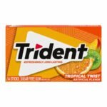 Trident Sugar Free Tropical Twist Gum 14 Pièces – Chewing Gum Sans Sucre Saveur Tropicale