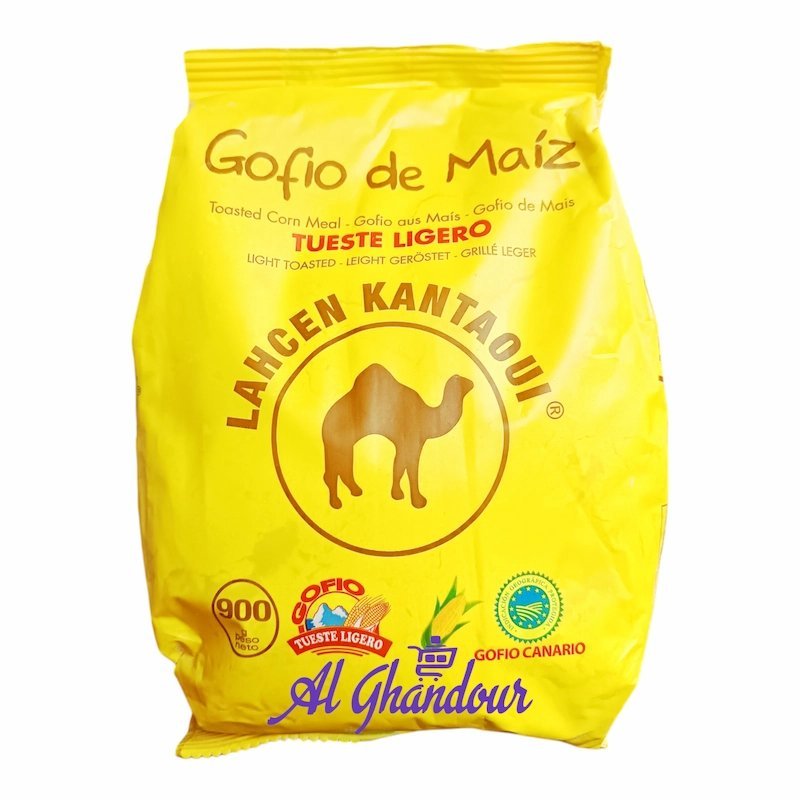 2026/02/1001311329.jpg Gofio de Mais Lahcen Kantaoui 900 g – Farine de Mais Grillee Naturelle Energetique – Image 1