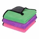 Serviette de Nettoyage en Microfibre 3 Pièces 40x40 cm Ultra Absorbante Multi Usage