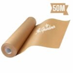 Papier Cuisson Marron en Rouleau 50 m | Papier Sulfurisé Antiadhésif Résistant Chaleur